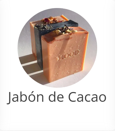 Jabón Hidratante: 

Hidratante y nutritivo, enriquece la piel con antioxidantes naturales, dejándola suave y con un delicioso aroma a chocolate. Ideal para el cuidado diario.